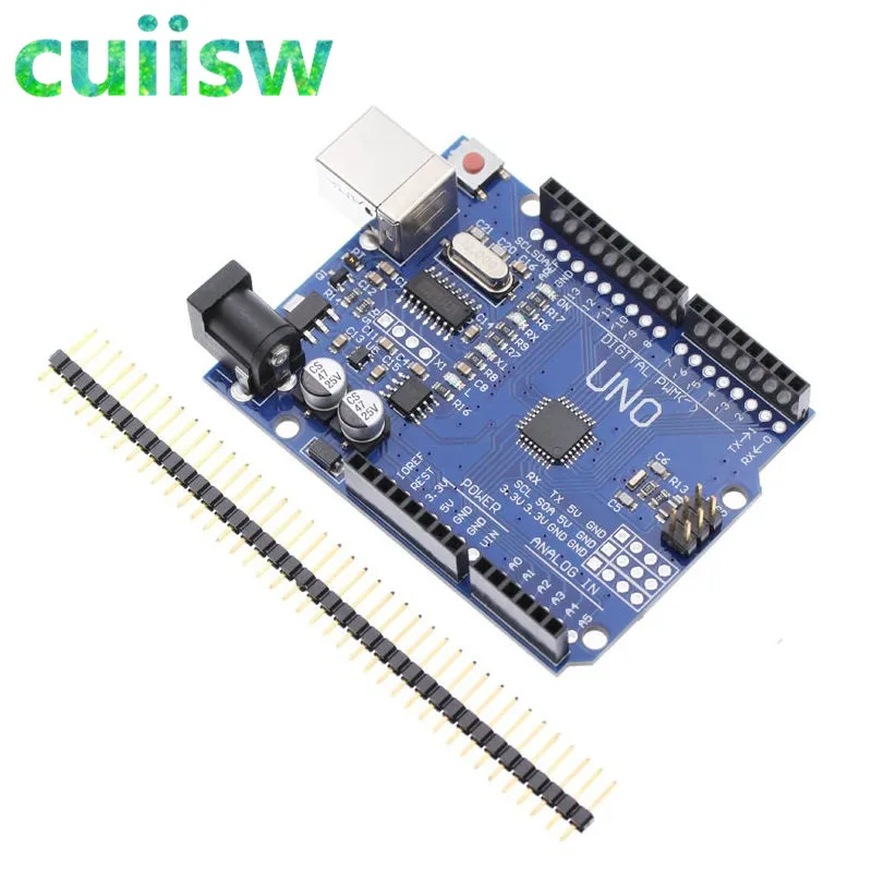 UNO R3 улучшенная версия(CH340G) MEGA328P ATmega328 для совместимых arduino+ кабель