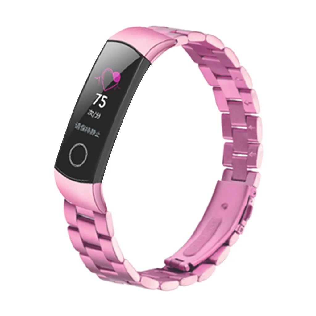 Умные часы Smartband mi band Сменные однотонные часы из нержавеющей стали ремешок на запястье для huawei Honor 4 для Fitbit Браслет