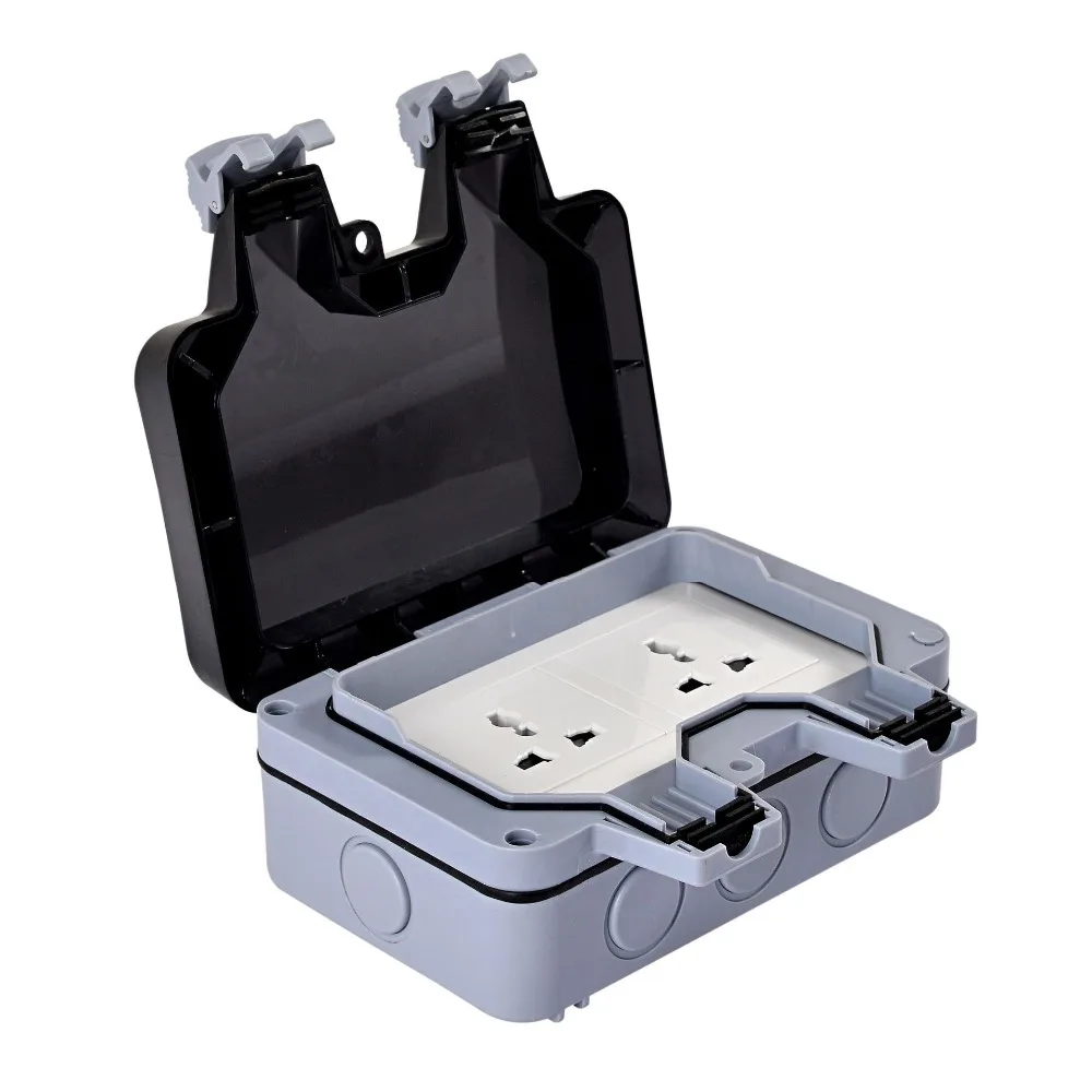 Водонепроницаемая настенная розетка с двумя многофункциональными тремя