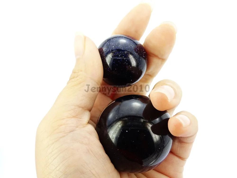 Natural Collectible Stabilized Blue Tur-quoise Gems Stone Round Ball Decor Statue Sphere Handball Health Massager 30mm 5Pcs/Pack | Украшения