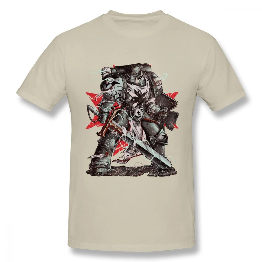 Ретро дизайн Черный тамплиеры Warhammer Homme Футболка Мужская Высокое качество Q S-6XL большой размер футболка - Цвет: Хаки