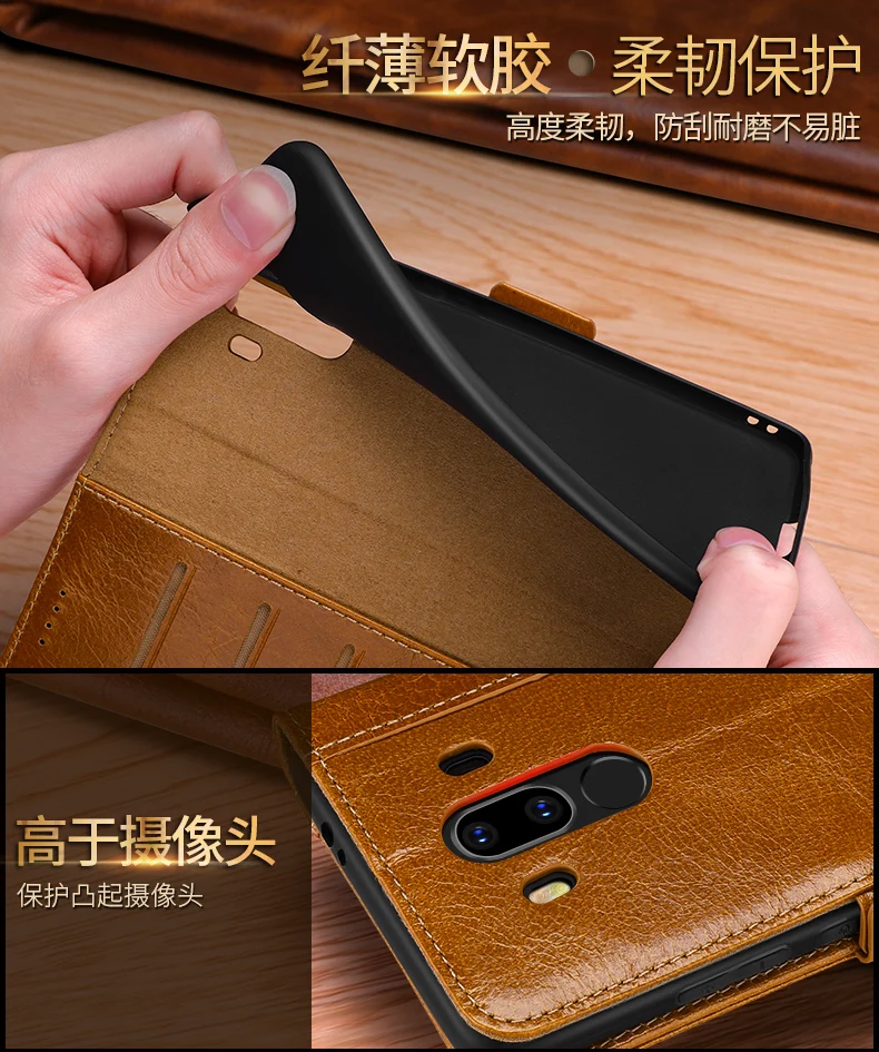 CYBORIS for Huawei Mate10 Magnet Case Genuine Real Cow Leather Wallet Cover Pro Stand Function Flip | Мобильные телефоны и