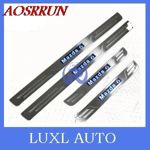 

LED Stainless Steel Door Sill Scuff Plate for Mazda 6 M6 2009 2010 2011 2012 car accessories car-styling 3D sticker Car Interior
