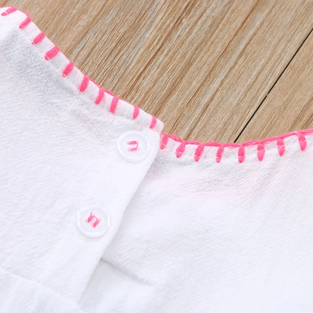 Летняя вышивка SAGACE боди для новорожденных костюмы комплекты одежды маленьких