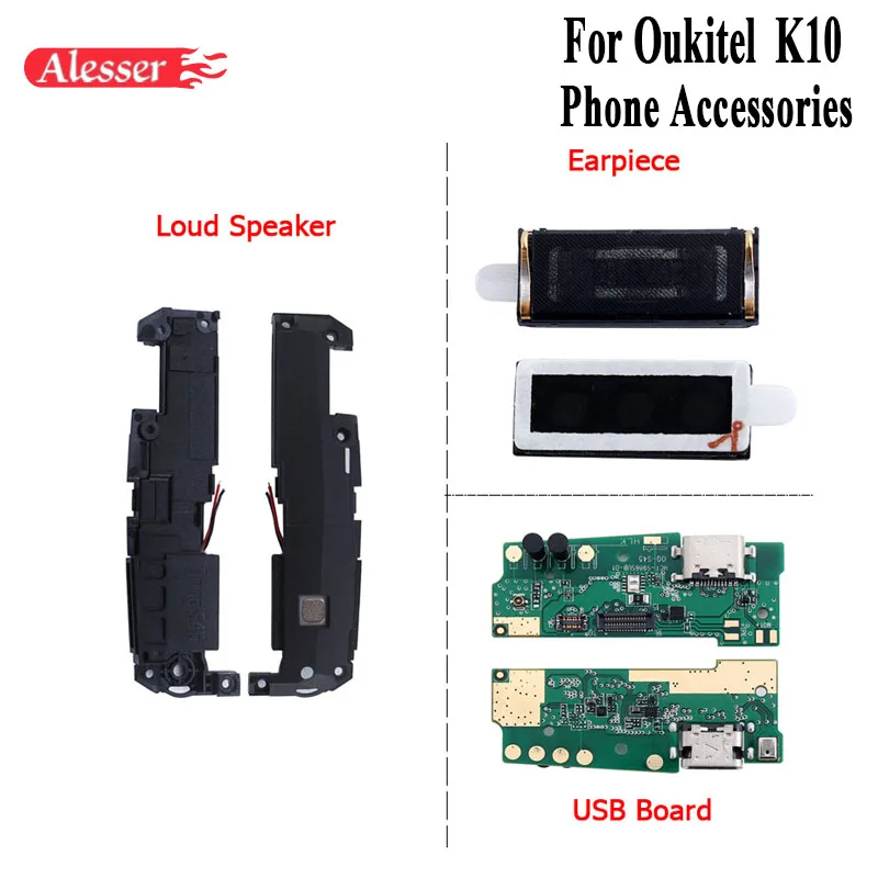 Alesser для Oukitel K10 громкий динамик наушник USB разъем зарядная плата в сборе крепежные