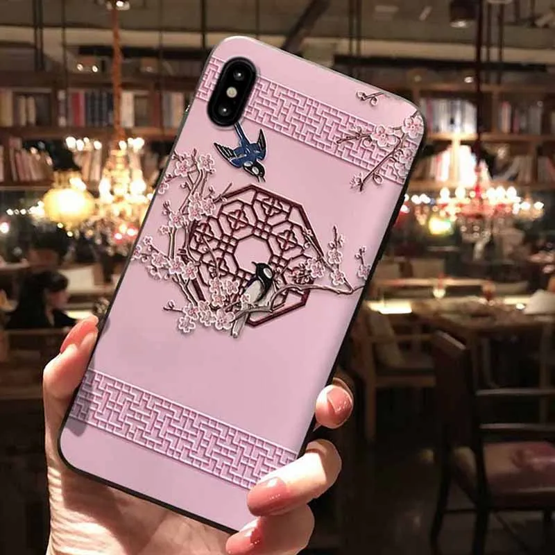 JBAN Этническая Стиль синий рифма дворец чехол для телефона Коврики 20pro 20x 9pro huawei