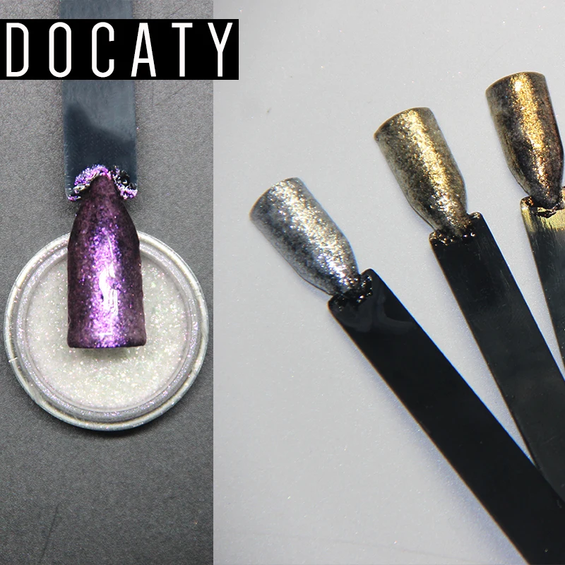 Docaty Новый 8 видов цветов Блестящий Порошок для ногтей натирания своими руками