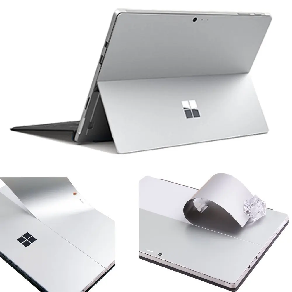 

for Microsoft Surface Pro 4 Laptop Skins Anti-scratch Silver Removable Bubble Free Slim Decal Laptop Sticker (2015+)
