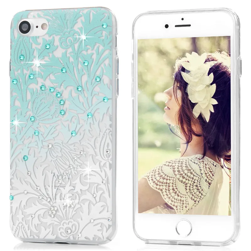 Для iPhone7 чехлы для телефонов 3D шикарный горный хрусталь Роскошный Блестящий
