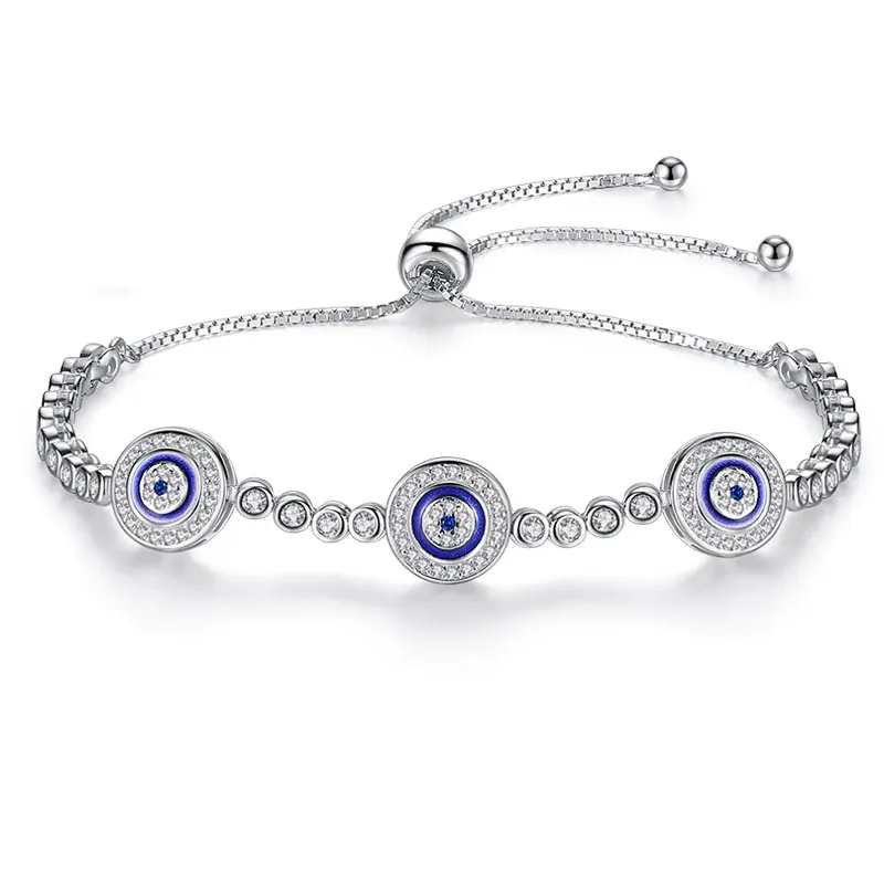 Kaletine, сережки от сглаза, 925 пробы, серебряные серьги-гвоздики для женщин, Голубой цирконий, Фатима, Лаки, турецкие серьги, модное ювелирное изделие
