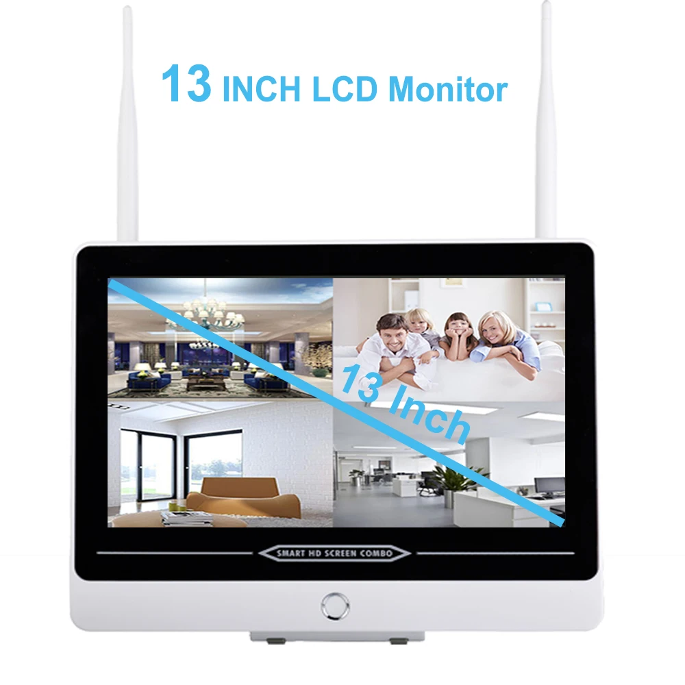 4CH 720 P беспроводные наборы NVR 13 &quotЖК дисплей Дисплей на открытом воздухе