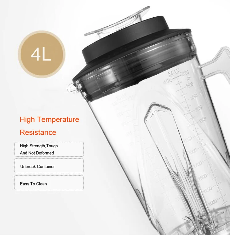 2800 Вт BPA free 3.3HP 4L Сверхмощный коммерческий блендер профессиональный мощный миксер
