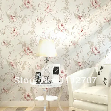 Top quality Pastoral style wallpapers bedroom and wedding room decorative papel de parede non woven embossed wall paper roll wallpaper roll size roll