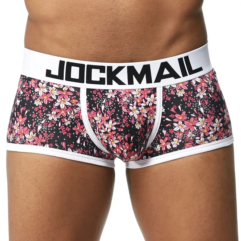 JOCKMAIL, сексуальное мужское нижнее белье, дышащие боксеры, шорты, набивные трусы, хлопковые мужские трусы, u-образная выпуклая сумка, Cueca, Гей Нижнее белье - Цвет: 24