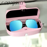 longshi car stylinguniversal car sun visor glasses box sunglasses ticket receipt clip storage holder glasses cards car holder