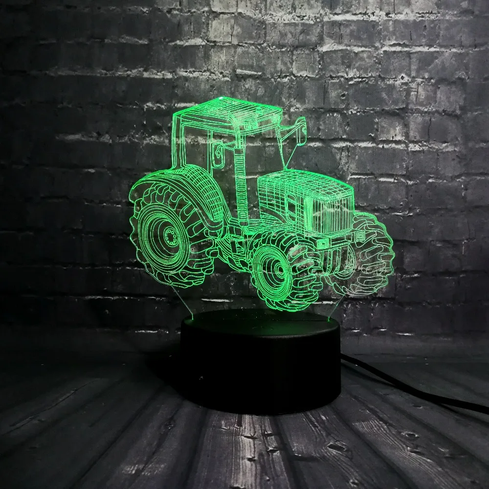 Сенсор Прохладный автомобилей автомобиля 3D светодио дный ночник USB Flash постели