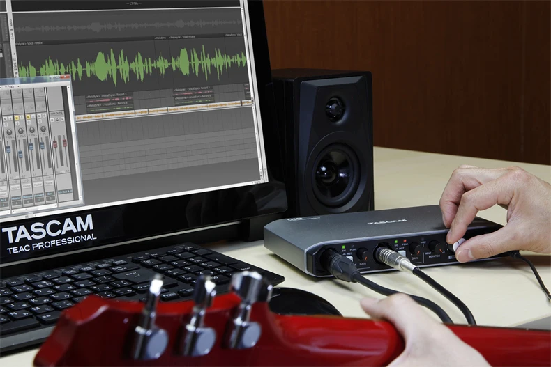 Звуковая карта TASCAM iXR 2 в выхода интерфейс USB аудио MIDI для телефонов iOS/Mac/Win