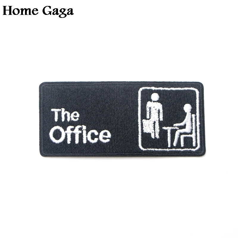 Homegaga офис, ТВ-шоу, нашивки с буквами, сделай сам, вышитые значки, утюг на шитье, для одежды, аппликация, аксессуары, наклейка D1724