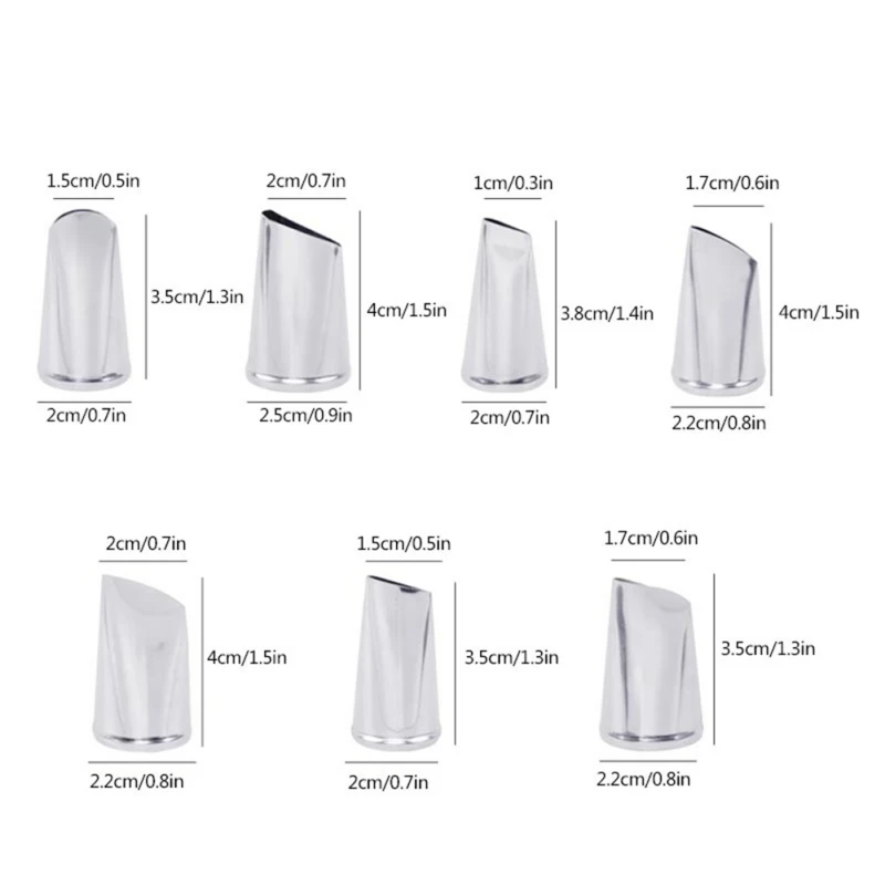 7 шт. бесконтактная стальная насадка для крема нержавеющая сталь глазурь