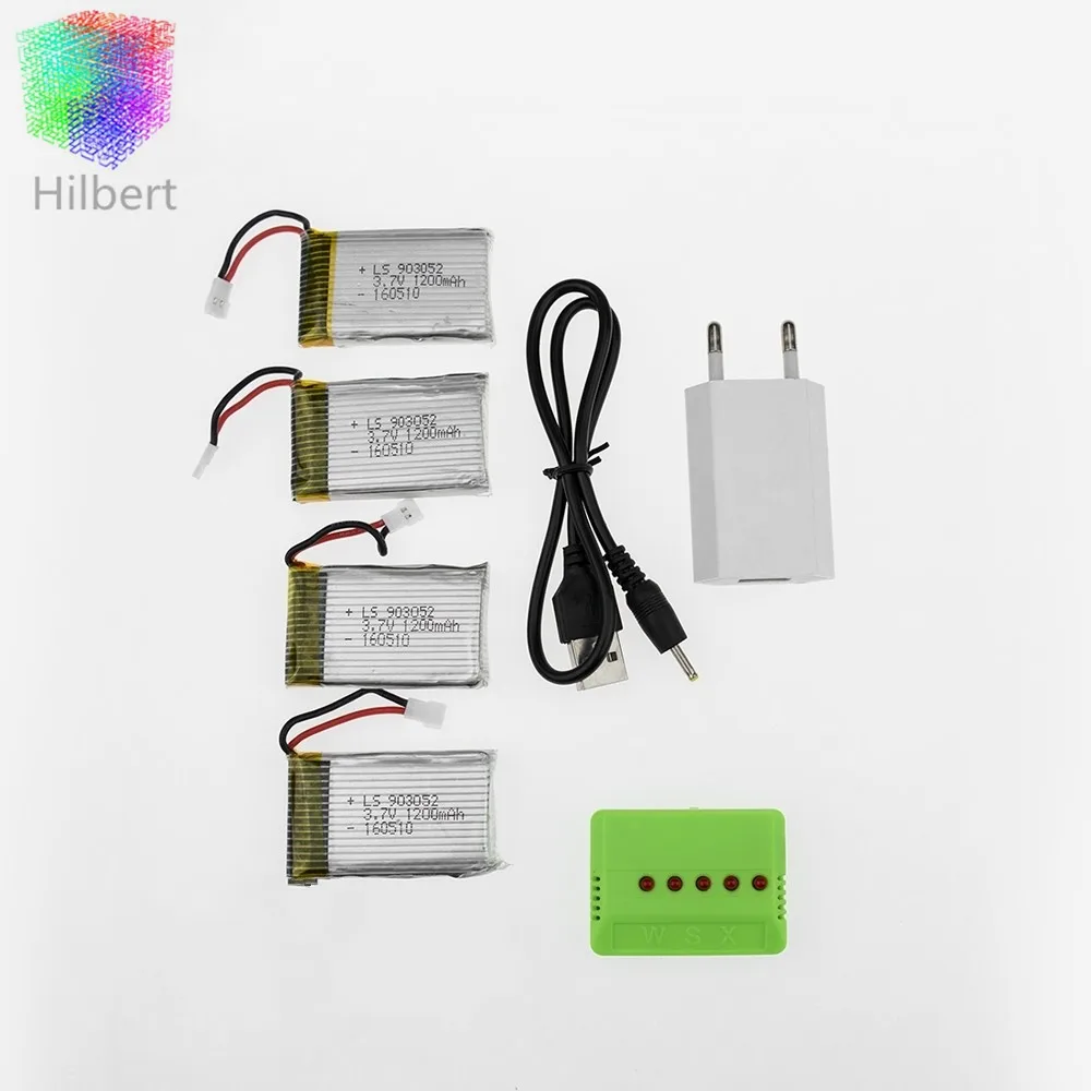 4 шт. 3 7 В 1200 мА/ч Lipo батарея с X5 зарядным устройством и Usb адаптером питания для Syma