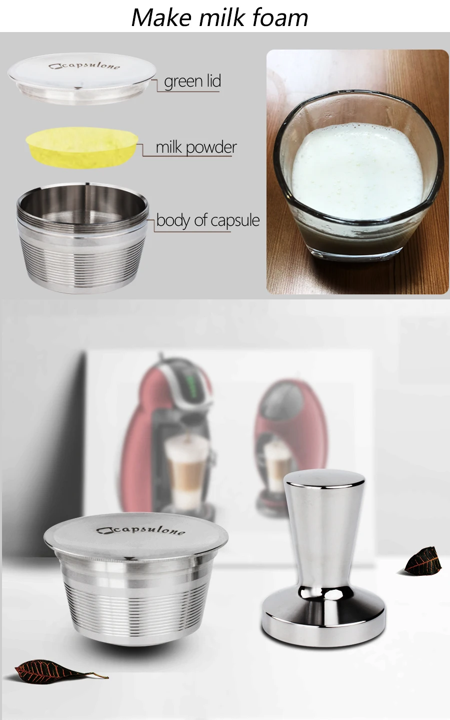 Capsulone/нержавеющая сталь металл dolcegusto машина совместима многоразового использования/подарок Nescafe dolcee gusto Кофе Кафе капсулы