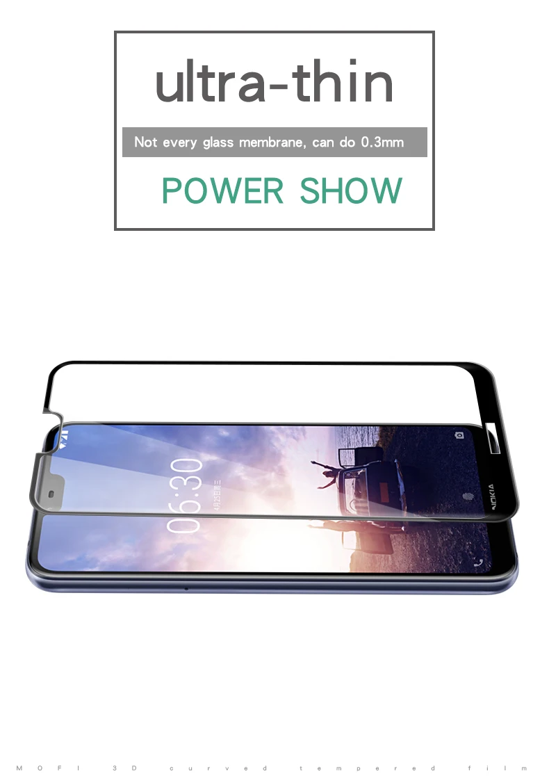 Для Nokia 6,1 плюс Экран протектор для Nokia X6 закаленное Стекло 3D изогнутые полный Крытая защитная пленка противоударный черный гвардии