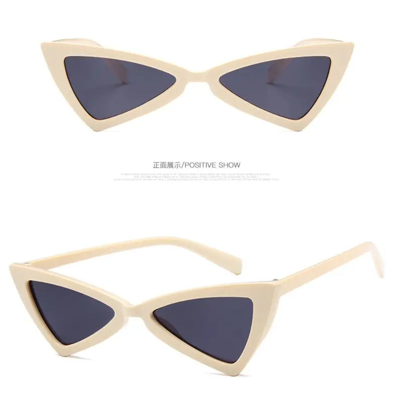 Мужские и женские солнцезащитные очки кошачий глаз классические треугольные в