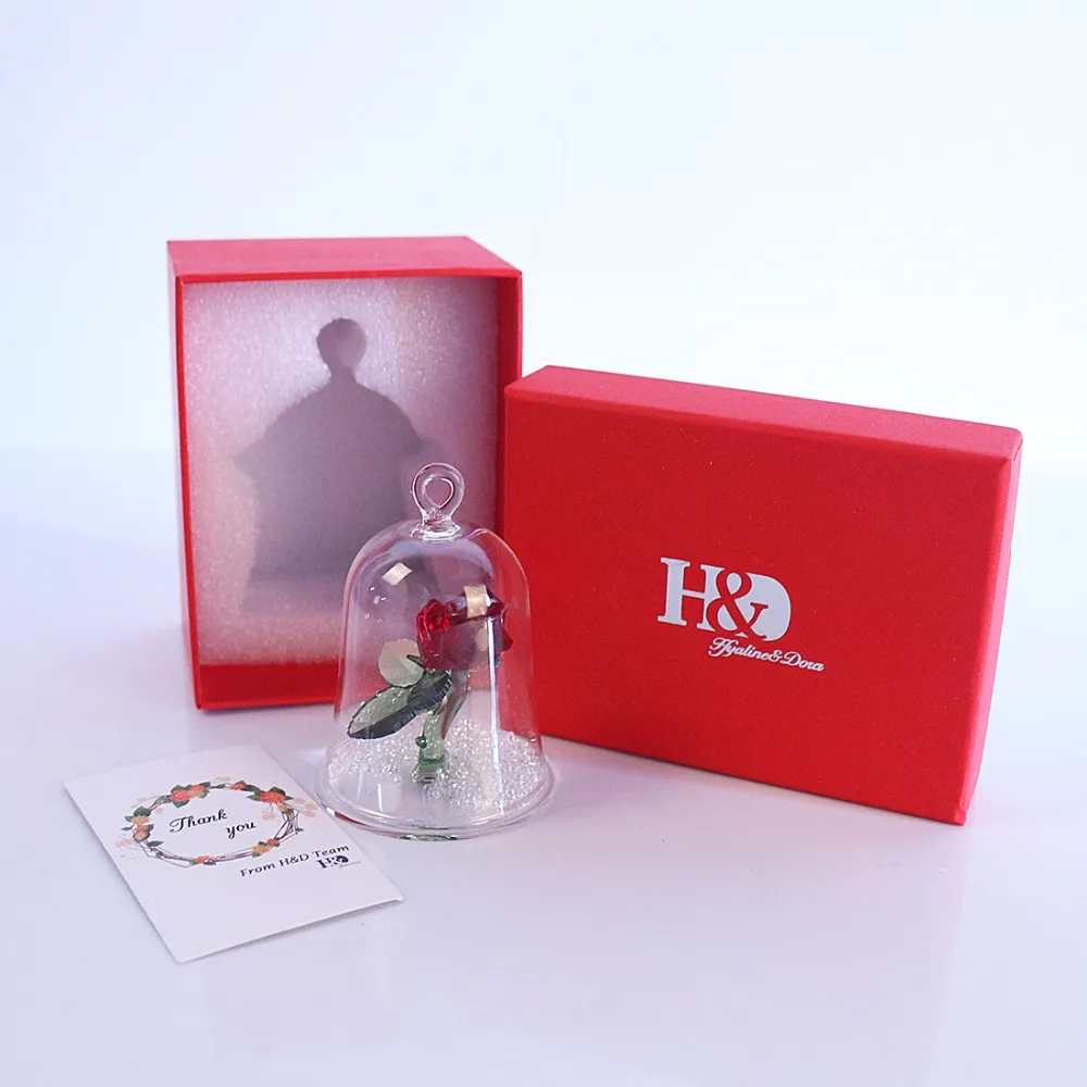 Подарок любовника H & D кристальная Красавица и Чудовище Заколдованная красная