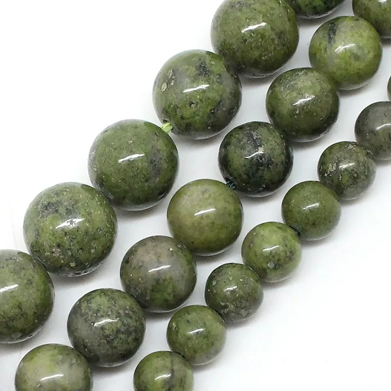 Natural Green Lapis Lazuli Round Loose Stone Beads For Jewelry Making Fit DIY Bracelet Necklace Pick 6 8 10 mm 15 inch Wholesale | Украшения