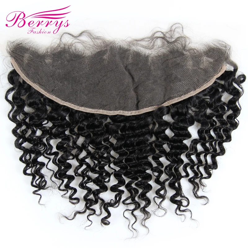 HD Lace Frontal Deep Wave 13x4 Lace Front Virgin Hair Extensions With Baby Hair Bleached Knots 10-20inch Berrys Fashion
