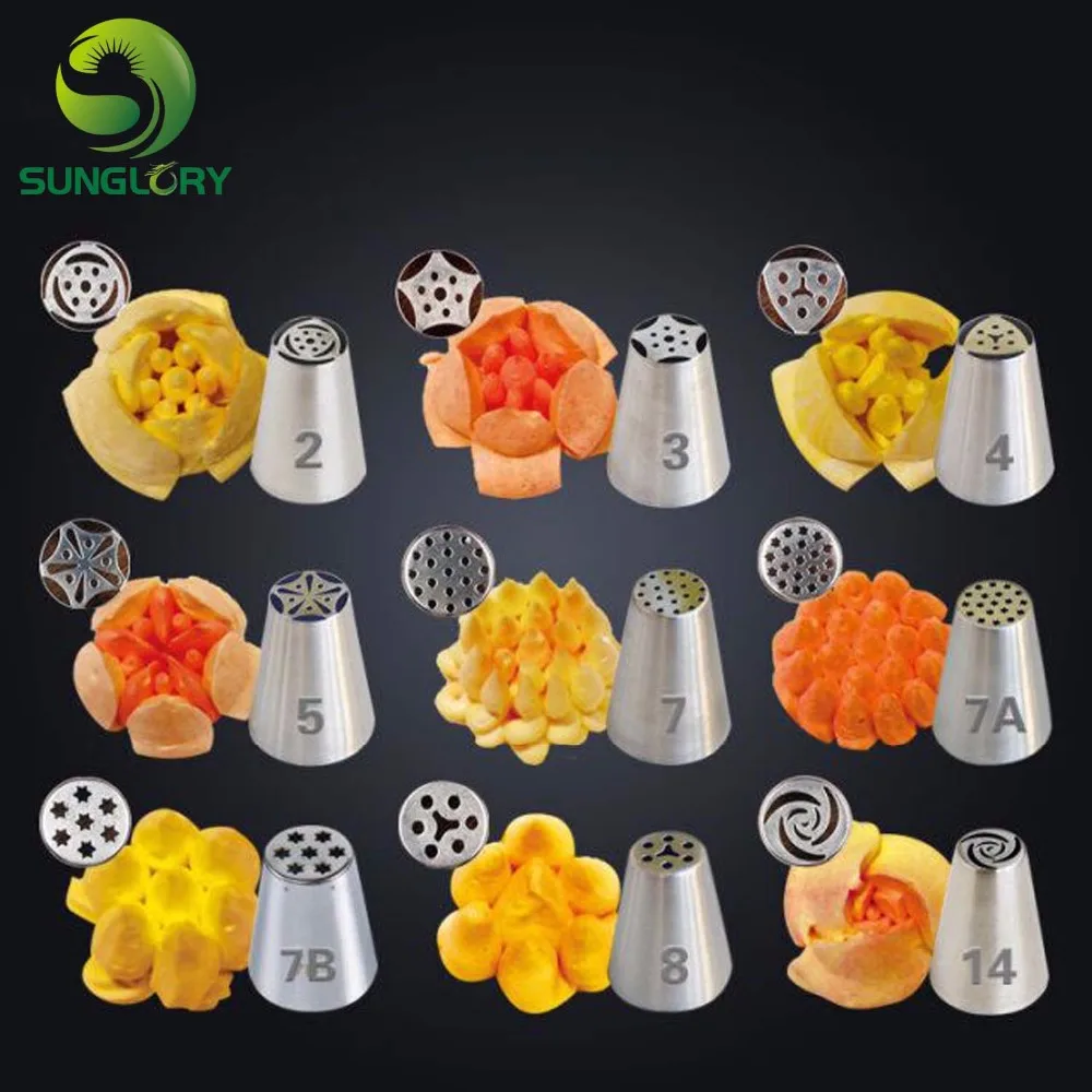 Инструменты для выпечки кексов 9 шт. нержавеющая сталь русская выпечка насадки