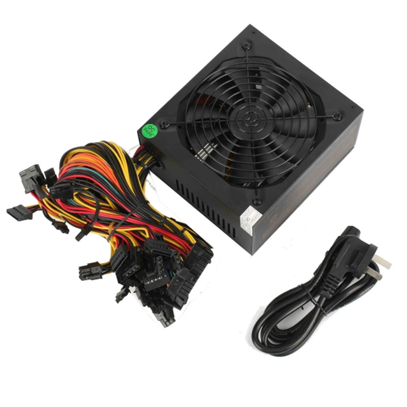 PC Sever ATX источник питания 1600W 80 Gold Altcoin криптомонета PSU горная установка GPU для GTX1080 1060 RX470 480 570 Eth и т. Д. BTC XMR A