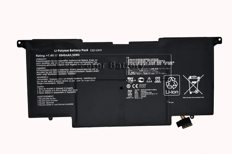 Оригинальный аккумулятор JIGU для ноутбука Asus ультрабук ZENBOOK UX31 UX31A UX31E 7 4 В 6840 мА · ч