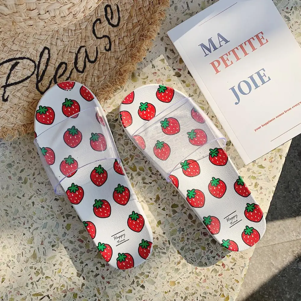 Женские тапочки шлепанцы роскошные брендовые прозрачные ПВХ на платформе с