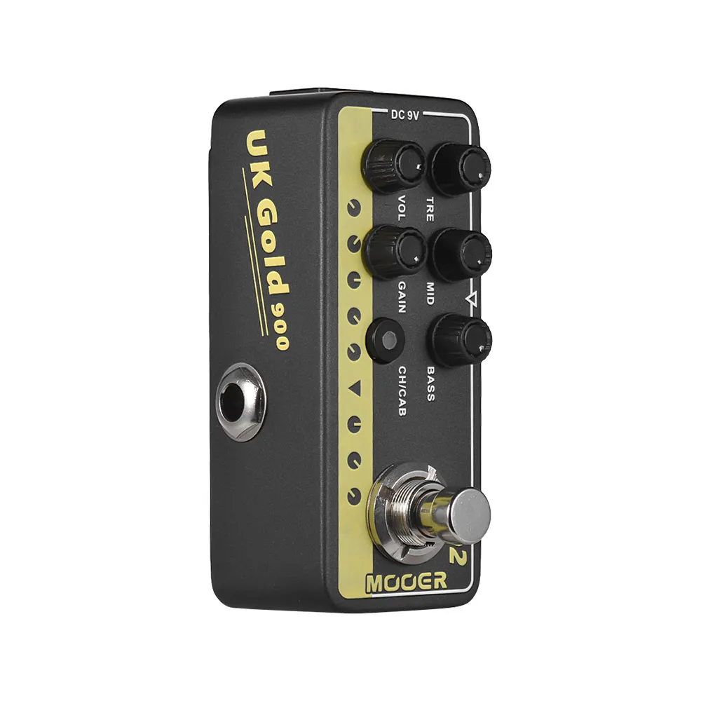 MOOER MICRO PREAMP 002 UK Gold British Crunch цифровой преусилитель гитарный эффект педаль настоящий