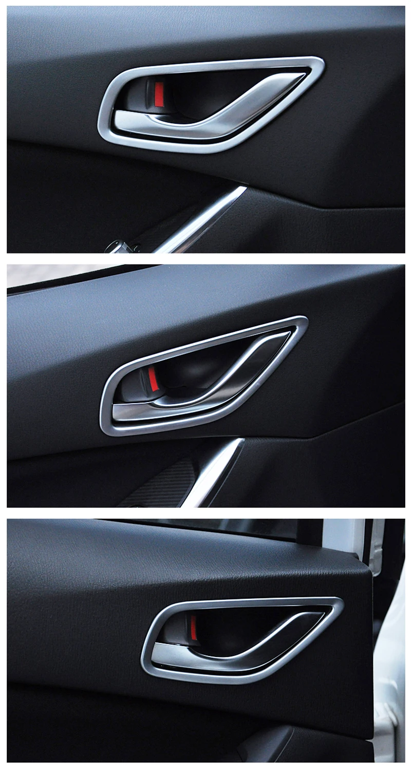 Для Mazda 6 Atenza Gj 2013 хромированная внутренняя дверная ручка чаша крышка отделка рамка литье украшения