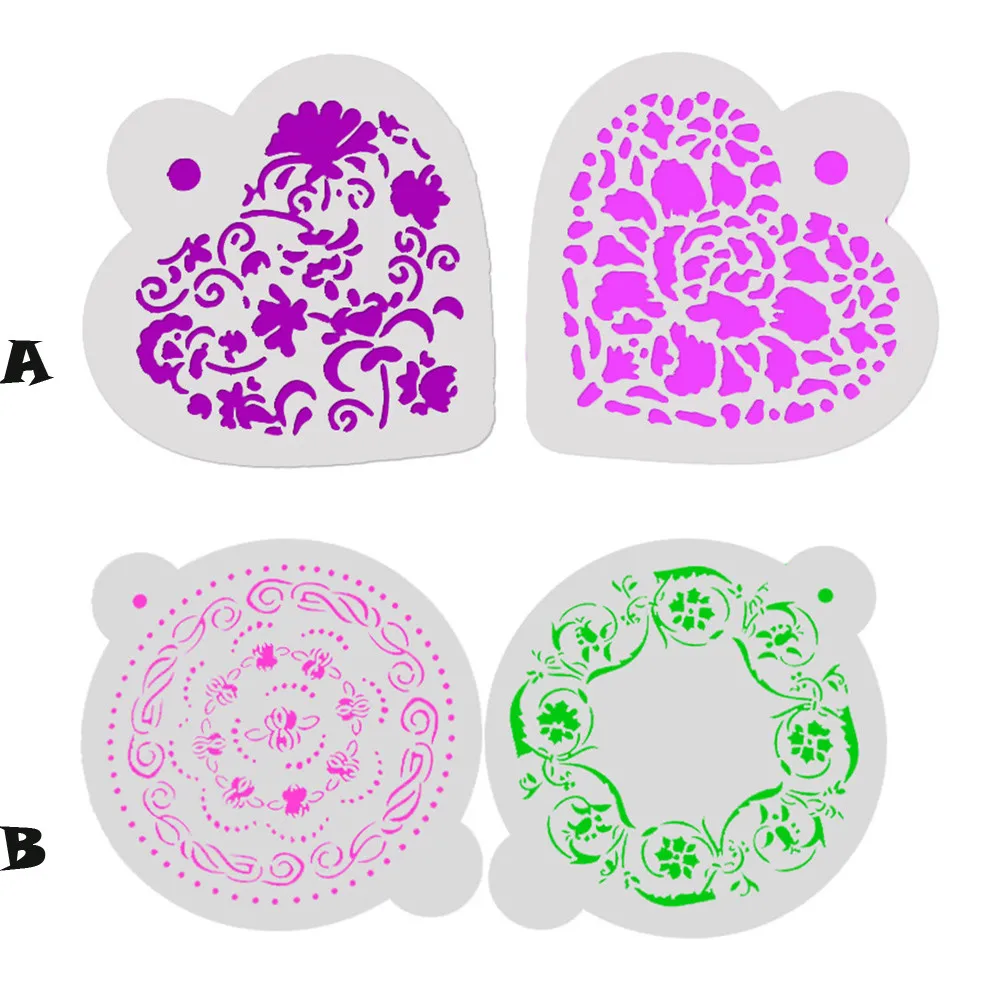 2 шт. DIY трафарет для торта распылительная форма декорирование принт сахарное