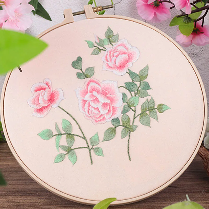 Традиционные китайские наборы для вышивки с рамкой цветок вышивка крестиком
