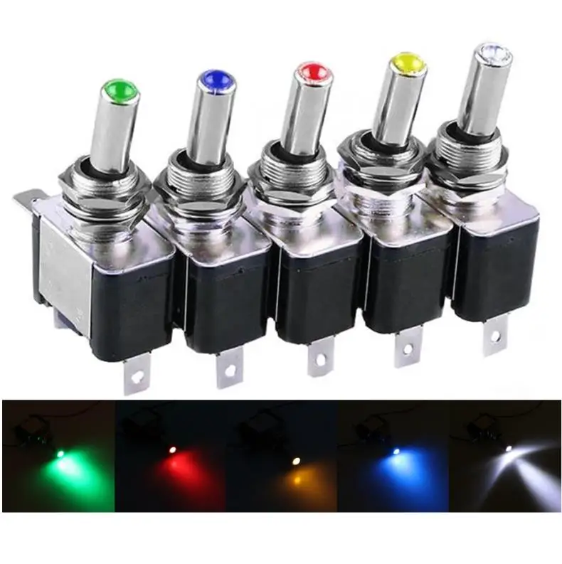 1 шт. DC 12V 20A Автомобильная крышка LED синий зеленый красный белый желтый свет