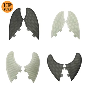 Плавники для серфинга, Килевой плавник, двойные плавники из стекловолокна, 2 шт. в наборе, Килевой плавник для серфинга, 2 цвета, FK UPSURF