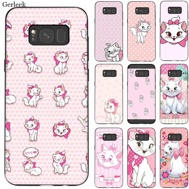 Чехол для мобильного телефона Desxz розовый Marie Cat Samsung A01EU US S10 S20 Plus Ultra S6 S7 Edge S8 S9 S10E Note