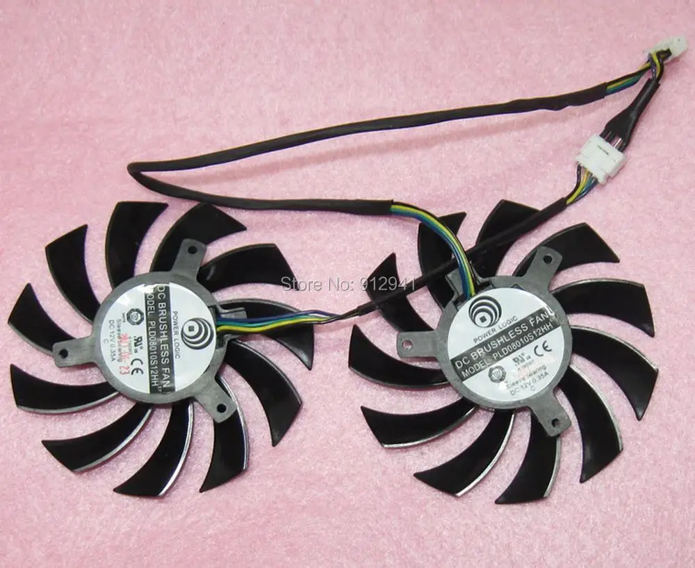 PLD08010S12HH 75 мм двойная Замена вентилятора 40 12 В 0.35A 4Pin для MSI GTX 560 570 580 R6770 R6870 R6950 Twin Frozr