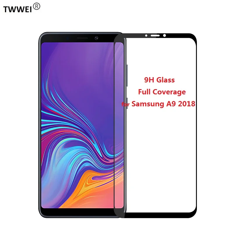 Закаленное стекло с полным покрытием для samsung Galaxy A9 2018 Защитное защитная пленка