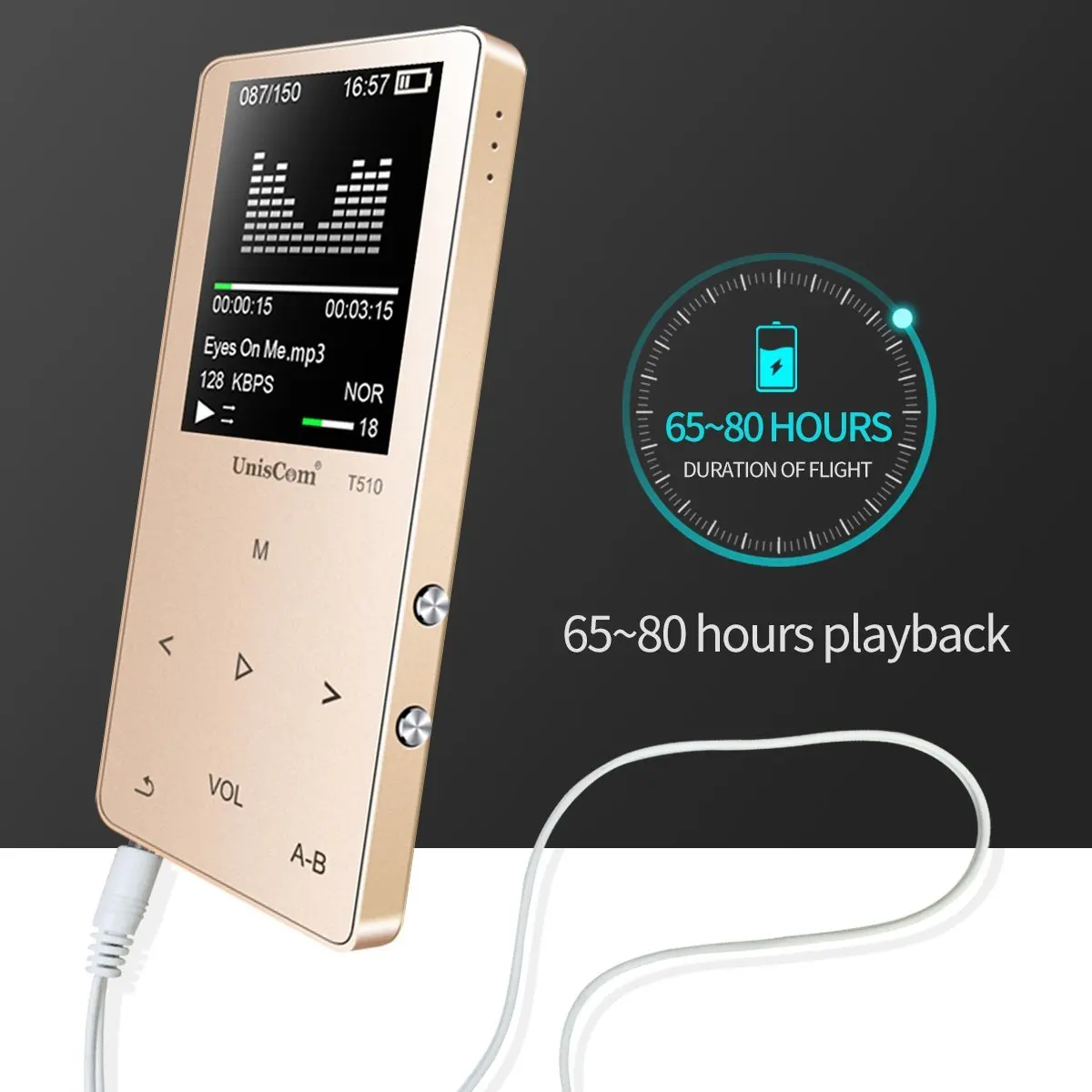Новый металлический Bluetooth спортивный MP3-плеер портативный аудио 8 Гб со