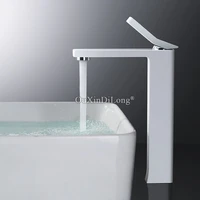 dhl shipping 1pcs whiteblack color bathroom faucet basin faucet sink faucet torneira vanity mixer tap cold hot water jf1691