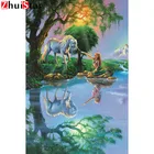 Zhui Star 5D DIY квадратная картина из страз, вышивка крестиком, красота и лошадь, алмазная вышивка, мозаика, декор LWR