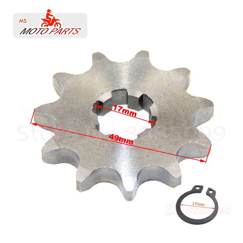

428 11 T Tooth 17mm ID Front Engine Sprocket for CRF XR 50 70 KLX110 TTR Dirt Pit Bike ATV Quad Moped Buggy Scooter Motorcycle