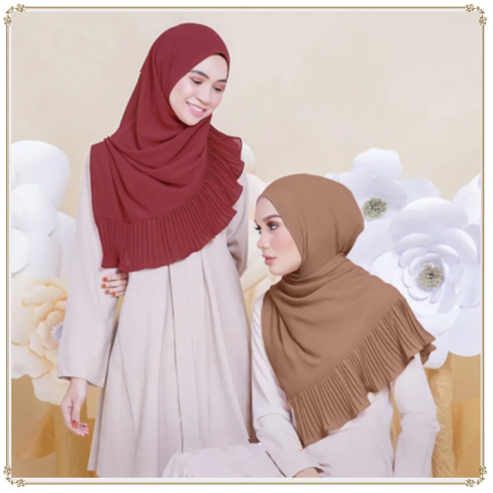 Мусульманская женская шифоновая Лоскутная повязка на голову высококачественный