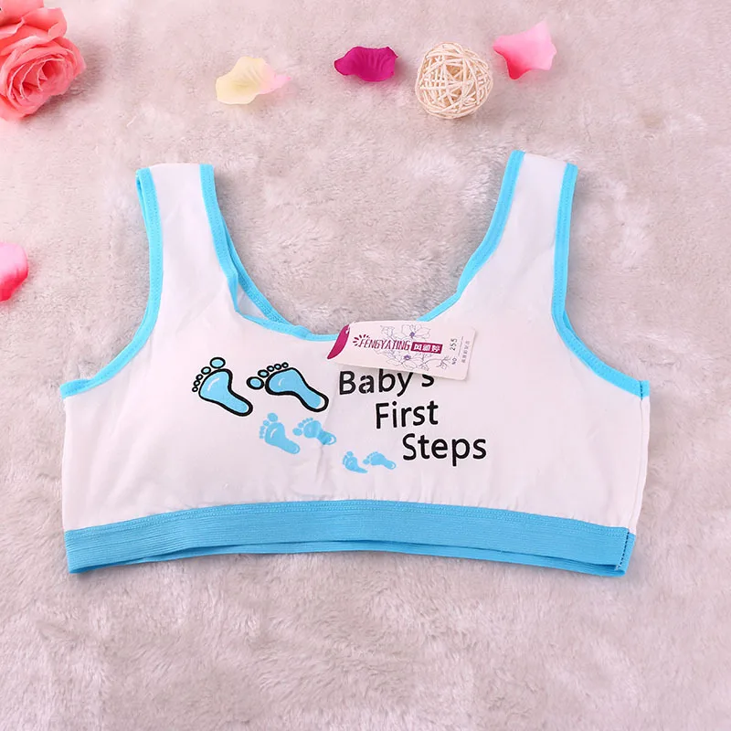 Детские спортивные бюстгальтеры для девочек хлопковый спортивный бюстгальтер
