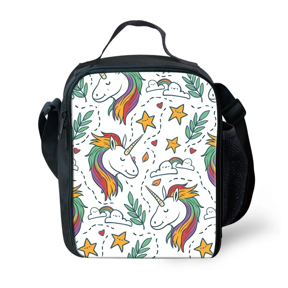 THINK Cute Unicorn печать сохраняющие тепло сумки для обеда женщин детей Изолированные
